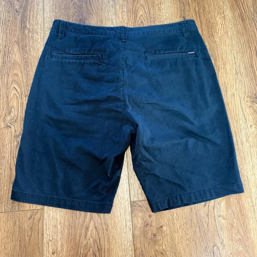 Volcom Frickin Modern Stretch Chino Shorts Mens 36 Black Skate Surf casual